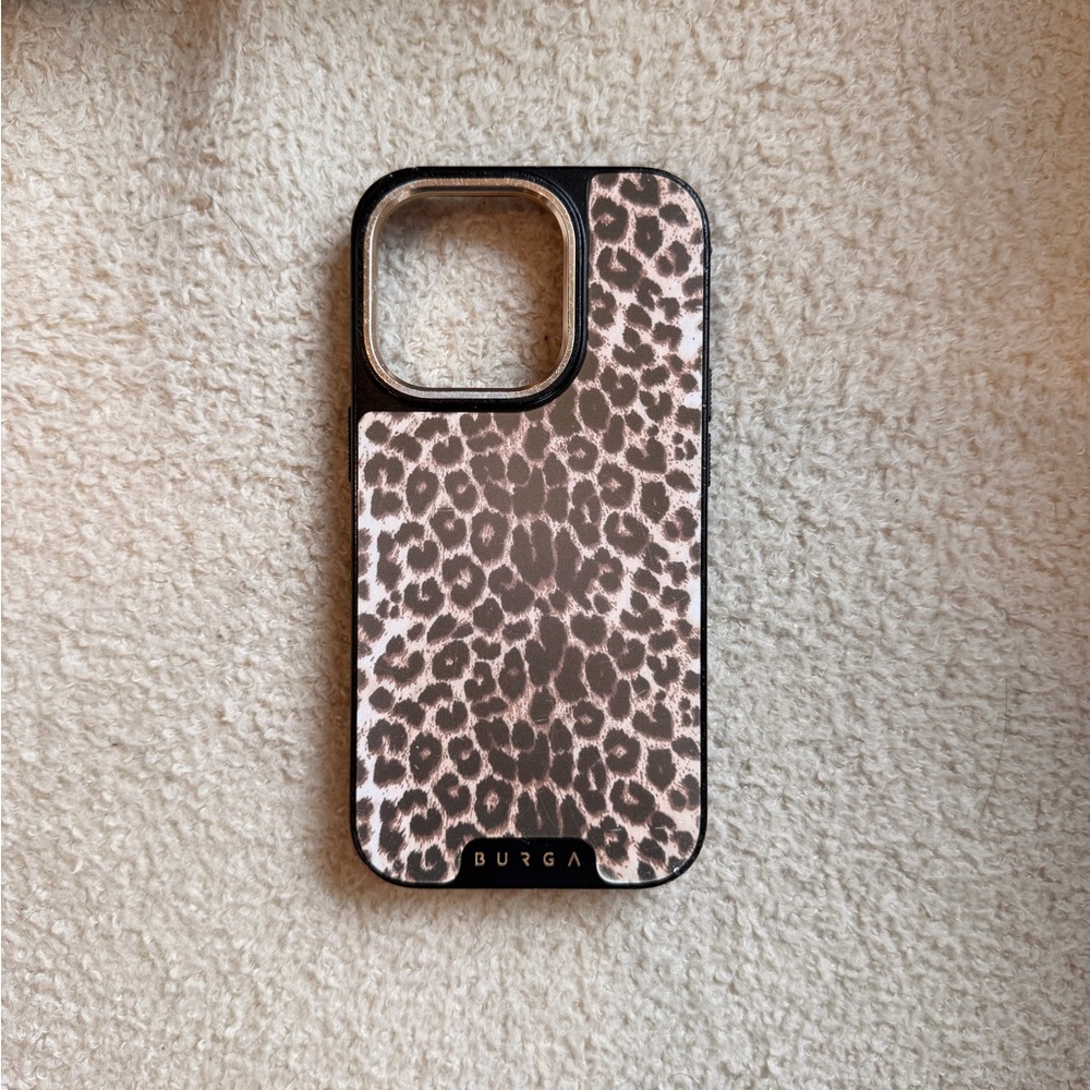 Burga Leopard Print Phone Case 14 PRO